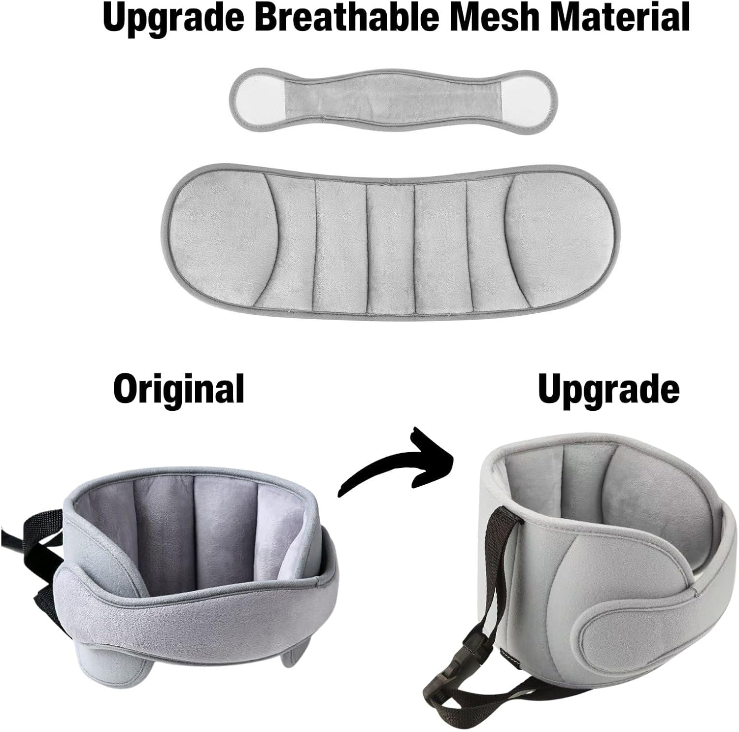 Car Seat Head Support for BMW 5 Series 2025 2024 2023, Toddler Sleep Positioner Baby Neck Relief Headrest Strap Breathable Safety Protection Belt