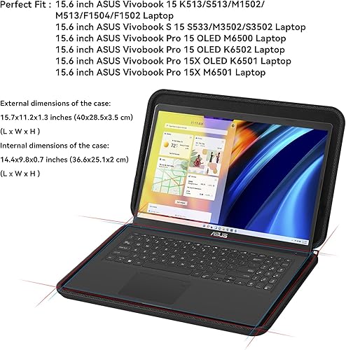 Vista 20 de Smatree Bolsa de viaje para laptop de 15-16 pulgadas para estación de trabajo DELL Precision 5690/5680/5570/5520/3591/3590/3581/3580, DELL Latitude