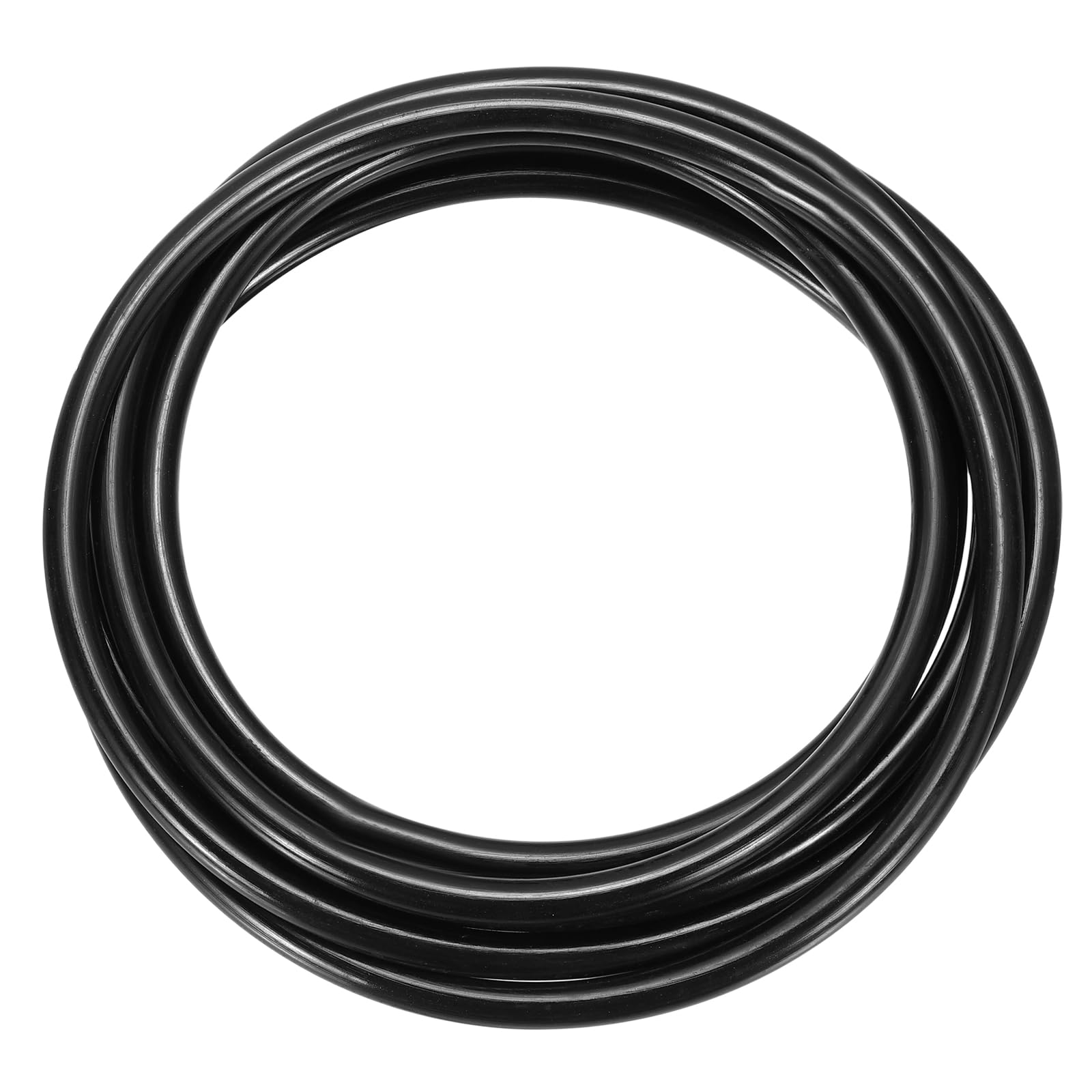 sourcing map Courroie de transmission ronde en polyuréthane, 8 mm de diamètre, 3 m de long, courroie en polyuréthane haute performance pour transmission d'entraînement (surface lisse, noir)