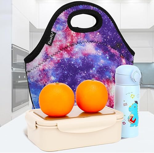 Miniatura 7 de FlowFly Lonchera de neopreno para niños, bolsa suave aislada, mini bolsa térmica para comidas, kit para niños, niñas, hombres, mujeres, escuela,