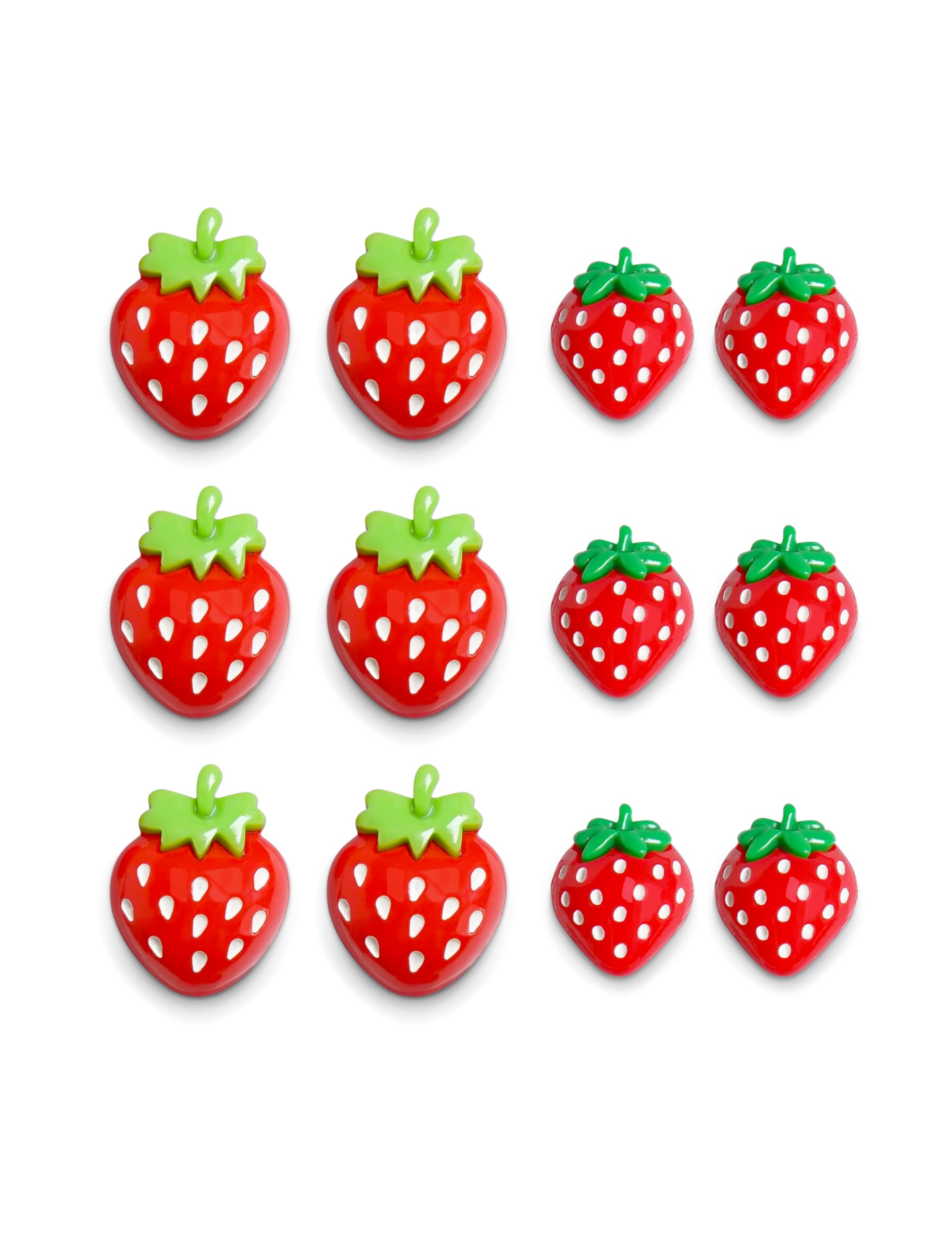 Zreal 12Pcs 3D Strawberry Cute Fridge Magnets, Red Refrigerator Magnets, Funny Magnets for Fridge Decorative Magnets for Kitchen Office Locker (Red