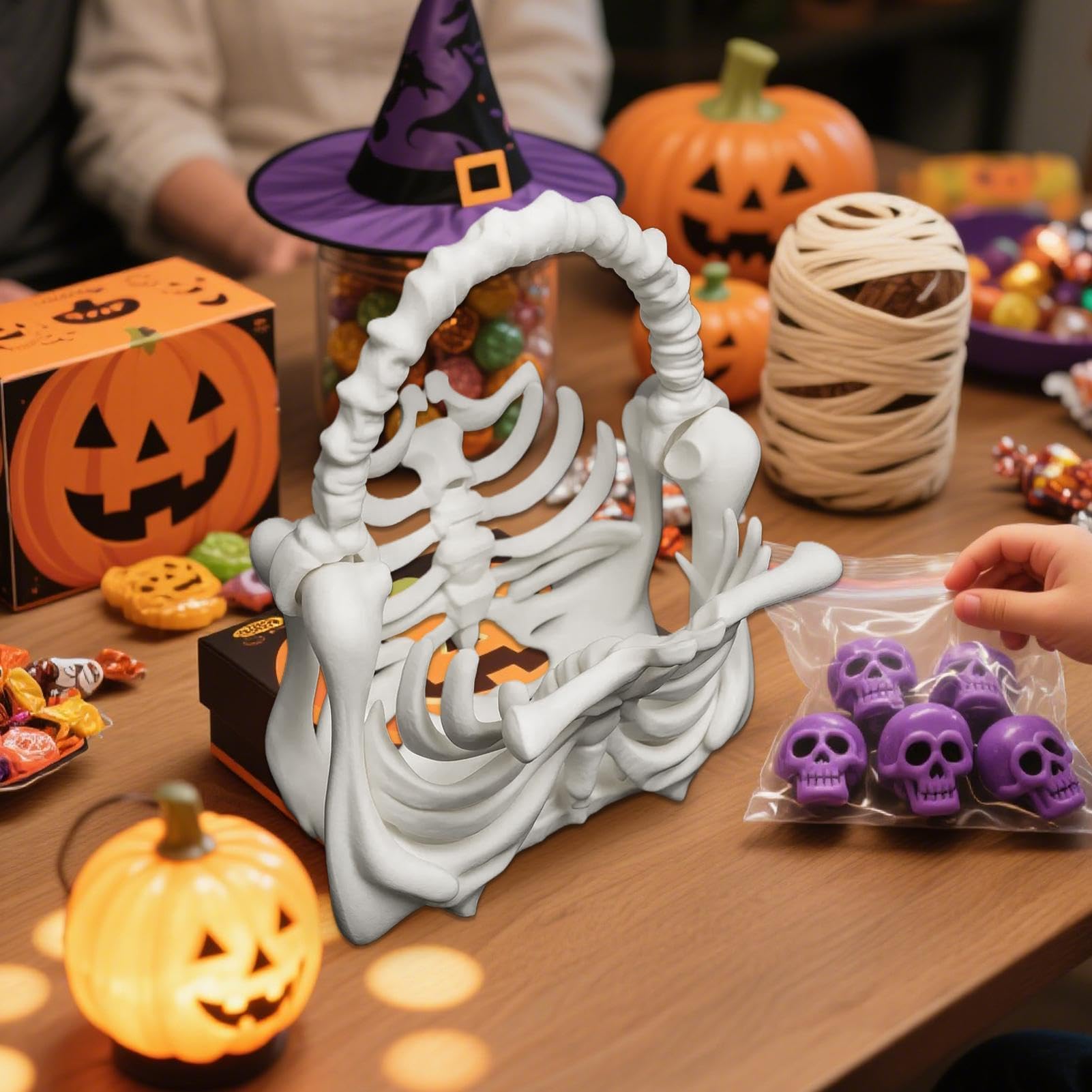 Torby damskie z czaszką Modne Halloweenowe Rekwizyty Żeber Psikusy