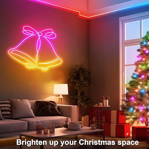 Miniatura 9 de Tira de luces LED de neón de 50 pies, sincronización de música con control remoto por aplicación, tira de luces LED de neón RGB con múltiples modos,