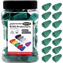 Ethernet RJ45 Cable Connector Soft Plastic Boots, Cover Strain Relief Boots, CAT5 CAT5E CAT6 CAT6E Ethernet Boots Green 100-PACK