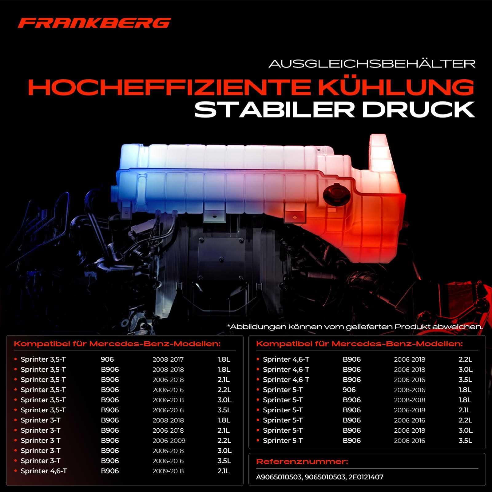 Frankberg Ausgleichsbehälter Kühlmittel Kompatibel mit X-Type CF1 X400 2001-2009 C2S46861