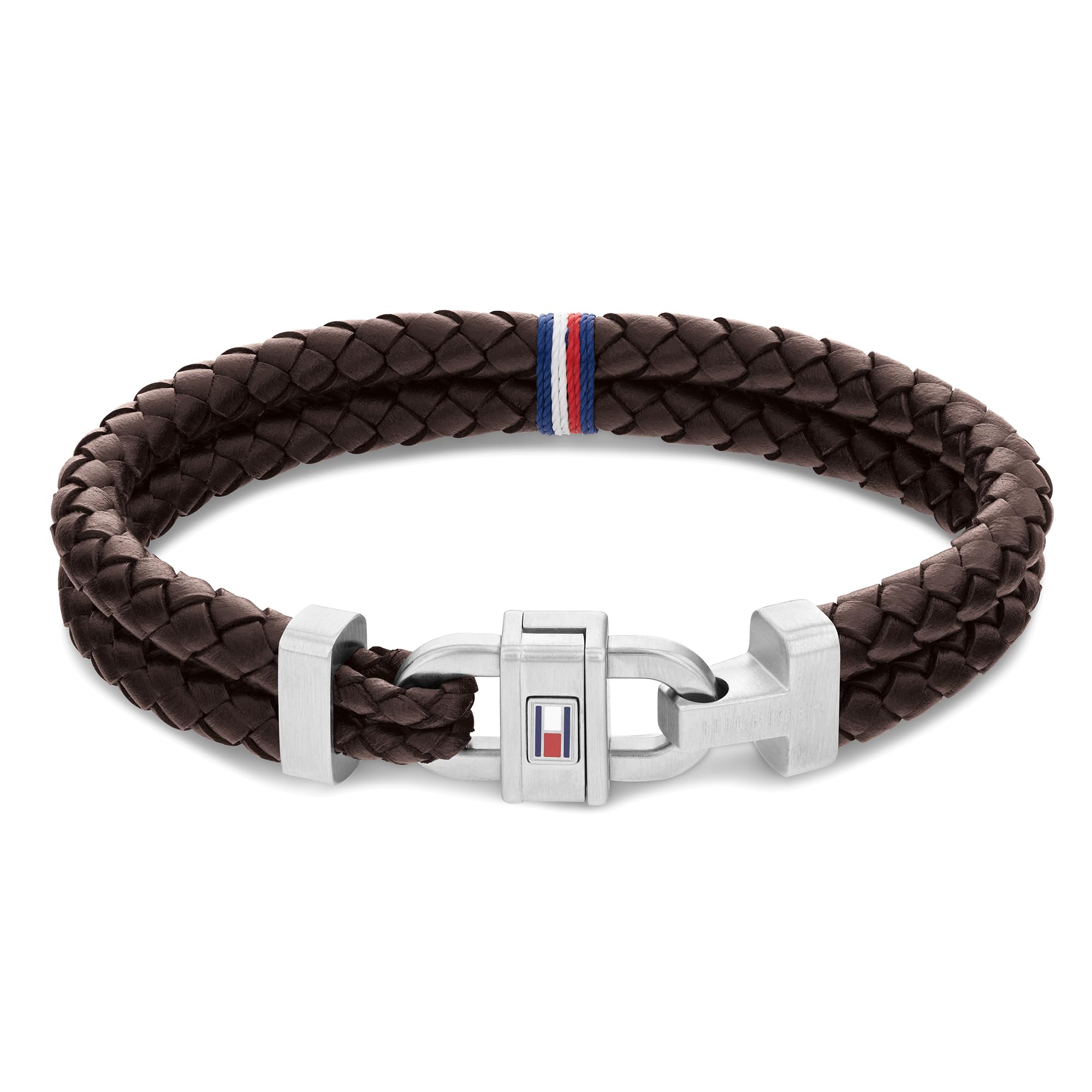 Tommy Hilfiger Jewelry Men's Bracelet with Brown Leather and Stainless Steel Closure - 2790363