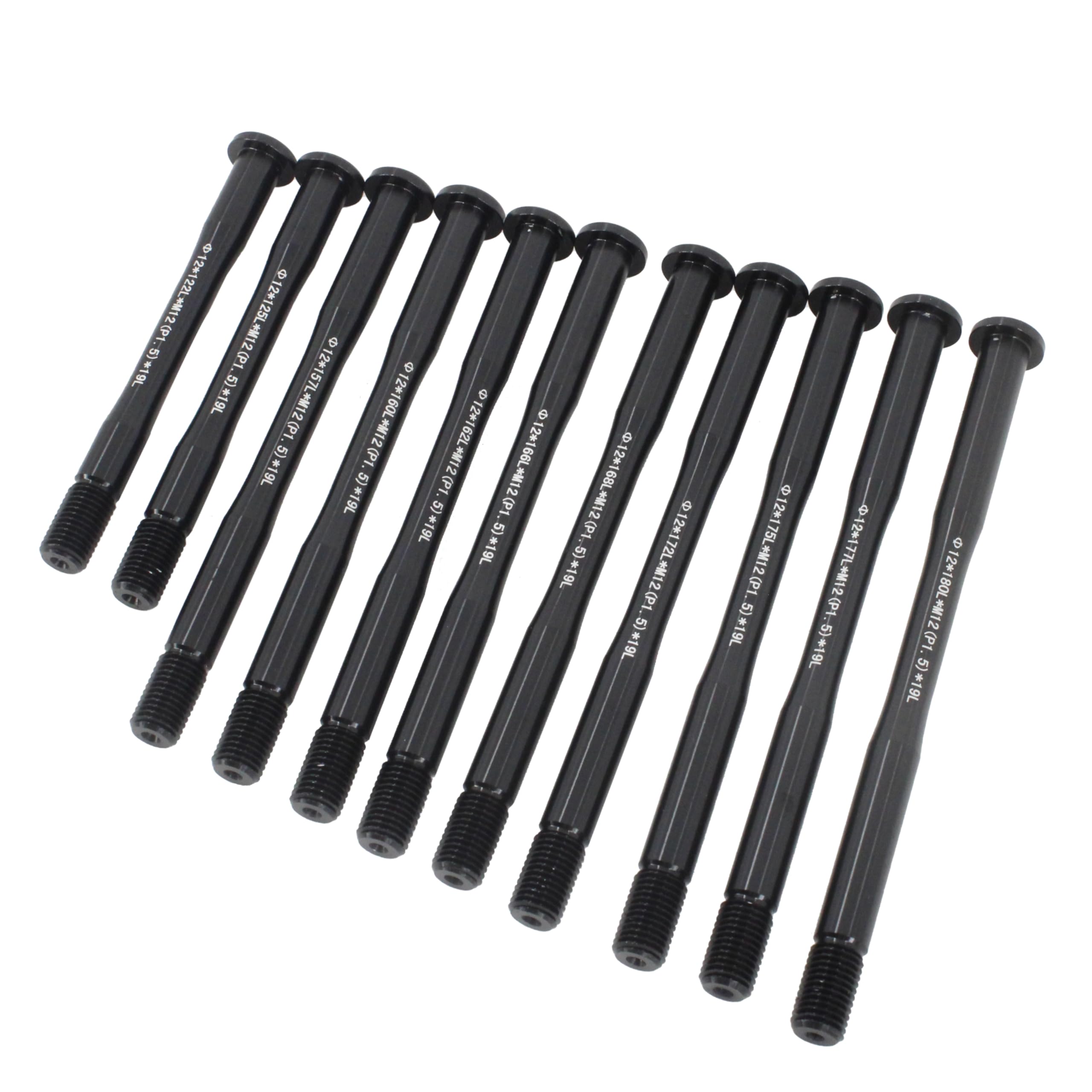 rningo M12 Thread Pitch 1.5mm * 12mm Bike Hubs Thru Axle Skewer Adapter Fit for MTB/Road Bike 12mm *125mm (12 * 125L*M12(P1.5))