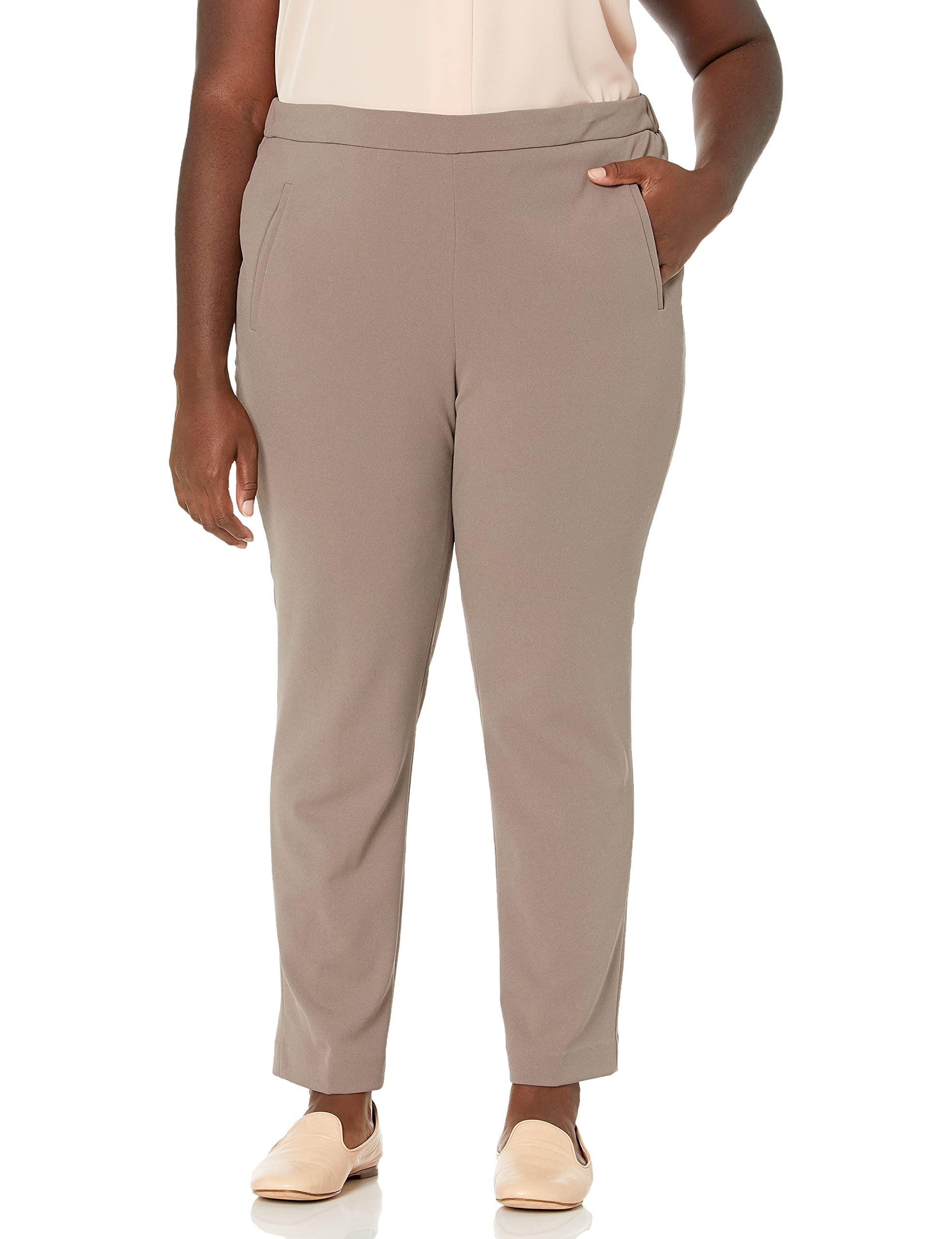 Nine West Womens Pull On Drapey Crepe Pant