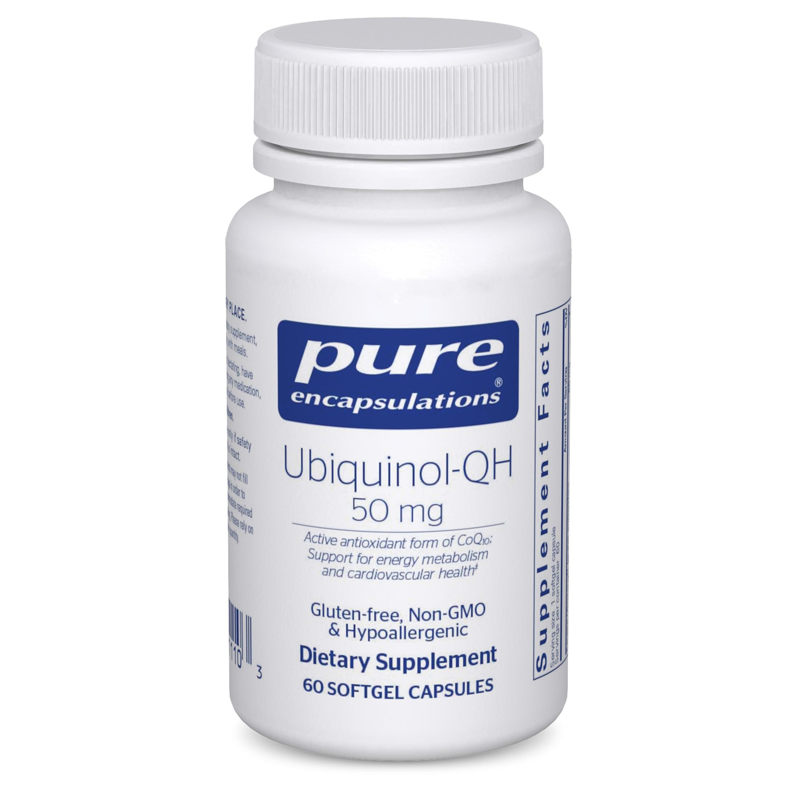 Pure Encapsulations Ubiquinol-QH 50 mg | Active Form of CoQ10 to Support Immune Health, Cellular Energy, and Cardiovascular Health* | 60 Softgel