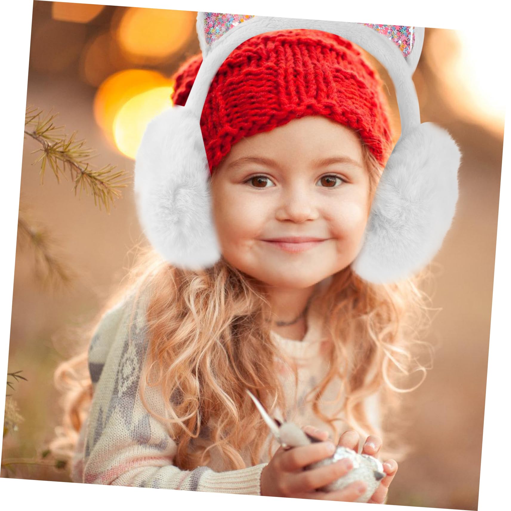 VALICLUD 4 Stück Winter warme Ohrenschützer ear muffs Weiße Ohrenschützer süße Ohrenschützer Süßes Ohrenschützer-Stirnband Ohrstulpe Ohrenschützer für Mädchen Outdoor-Ohrwärmer Plüsch
