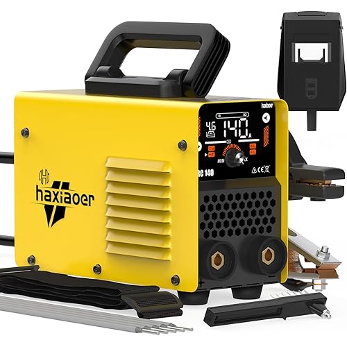 HAXIAOER 140A Stick Welder 2 in 1 MMA Lift TIG Welder with Digital Smart LCD Display, Portable Welding Machine With ARC Force Hot Start And VRD