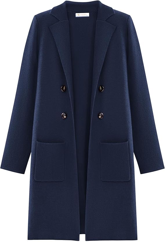 KIRUNDO Cardigan Sweaters for Women 2025 Fall Open Front Knit Sweater Jackets Business Casual Long Coatigan Winter Clothing