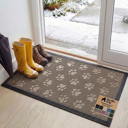 Vista 29 de Gorilla Grip - Tapete WeatherMax todo terreno 100% impermeable, caucho natural, resistente a manchas y decoloración, interior y exterior, fácil