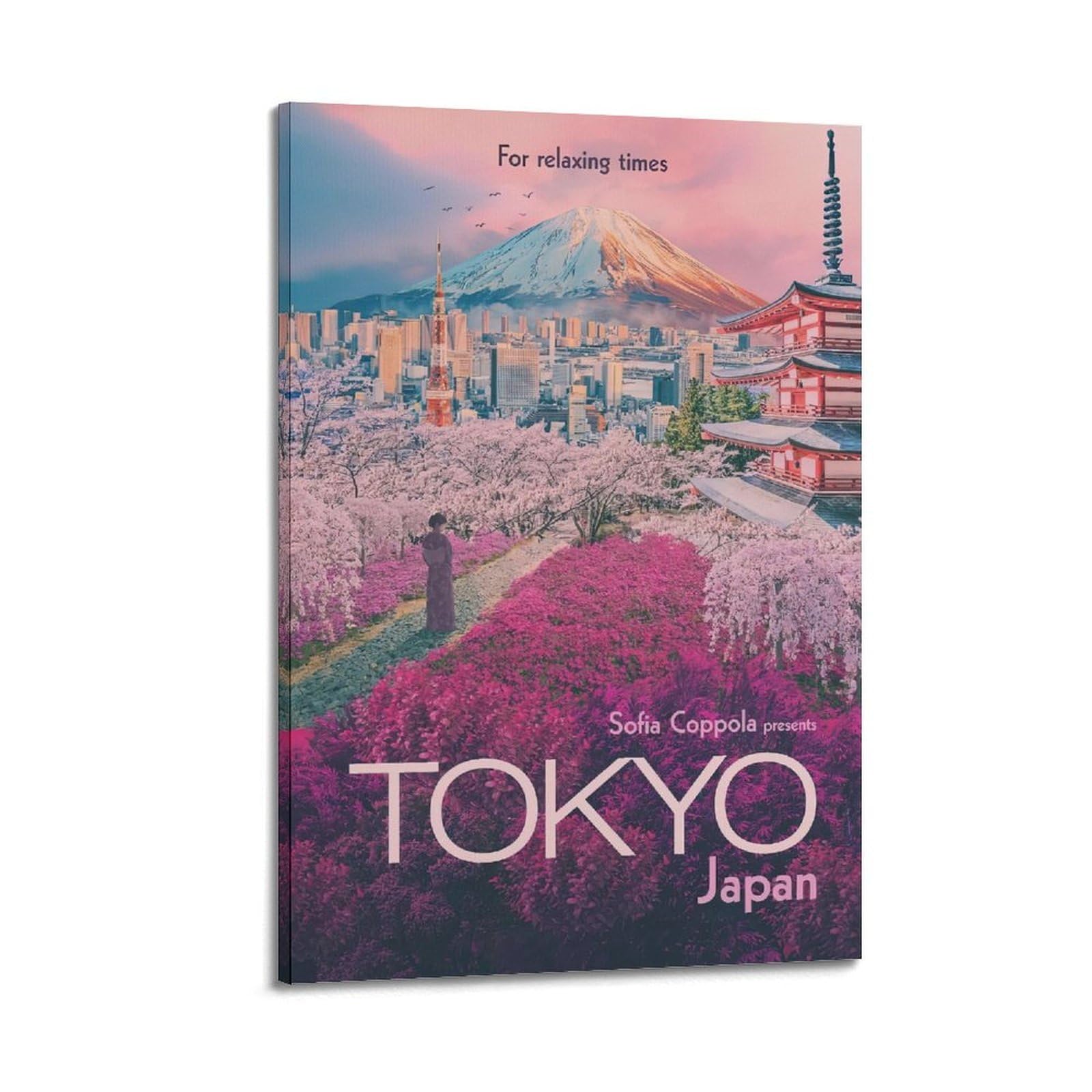OKAHYS Vintage Travel Poster Japan Tokyo Decorative Painting Canvas Wall Artworks Picture 08x12inch(20x30cm)