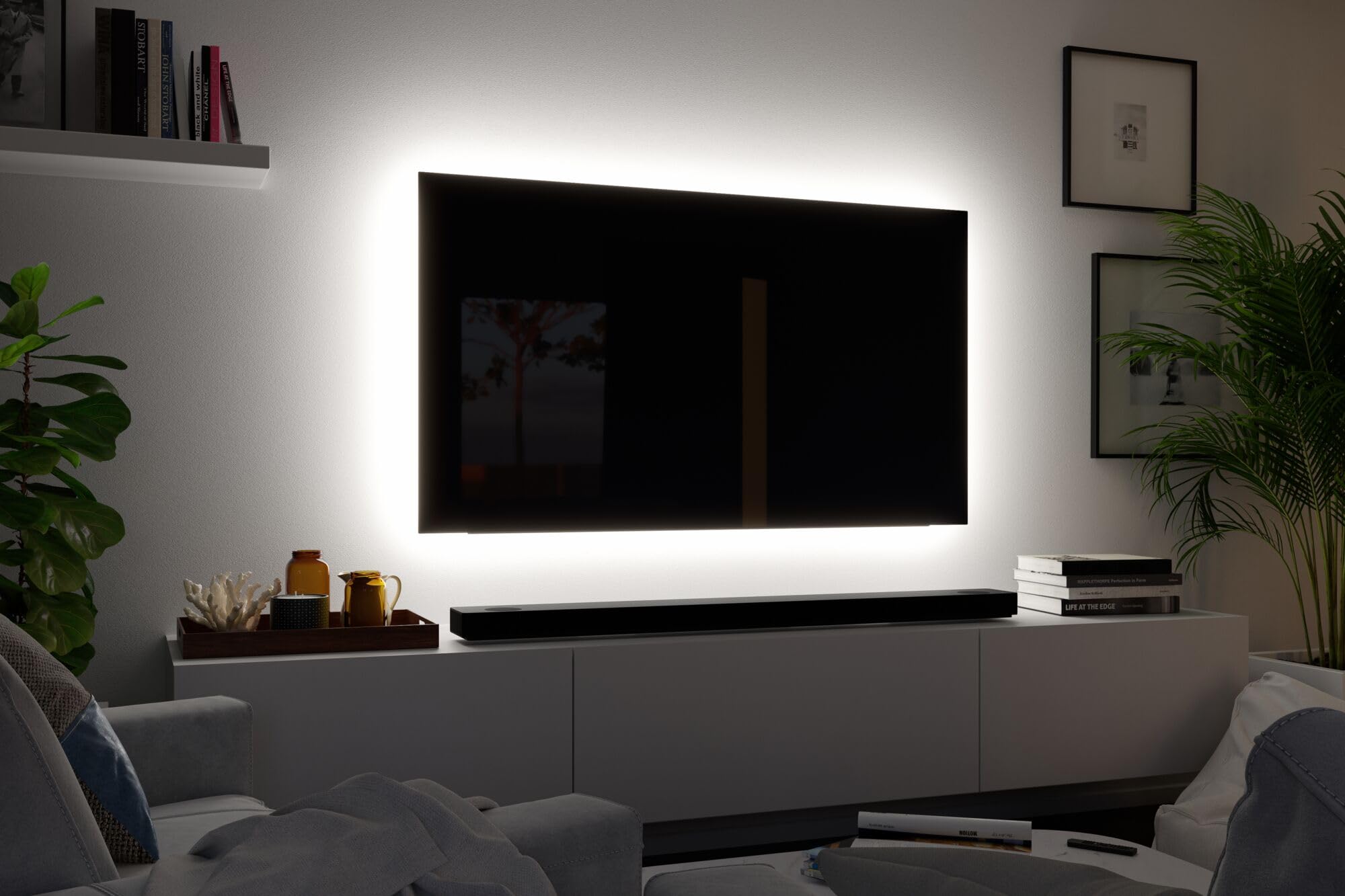 Paulmann 78876 MaxLED 250 Strip LED TV Comfort set di base 65 pollici 4,3m 22W 234lm/m 28LEDs/m RGBW+ 24VA dimmerabile