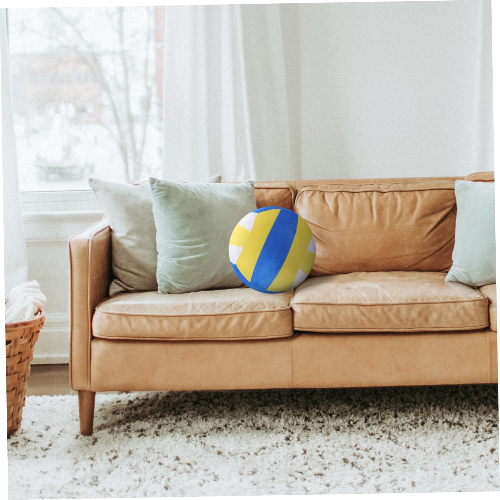 Juguete de Peluche de Voleibol para Decoración de Sofá y para Fiestas Deportivos