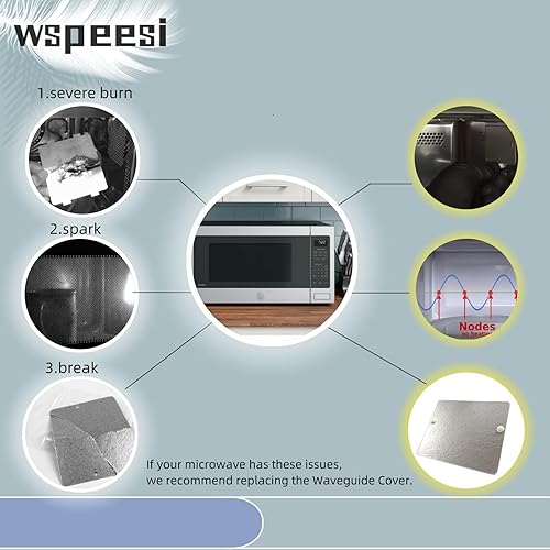 Miniatura 6 de WB34X21271 Reemplazo de la cubierta de guía de ondas de microondas (gruesa) es compatible con microondas GE, reemplazando AP5791399 3026729 y