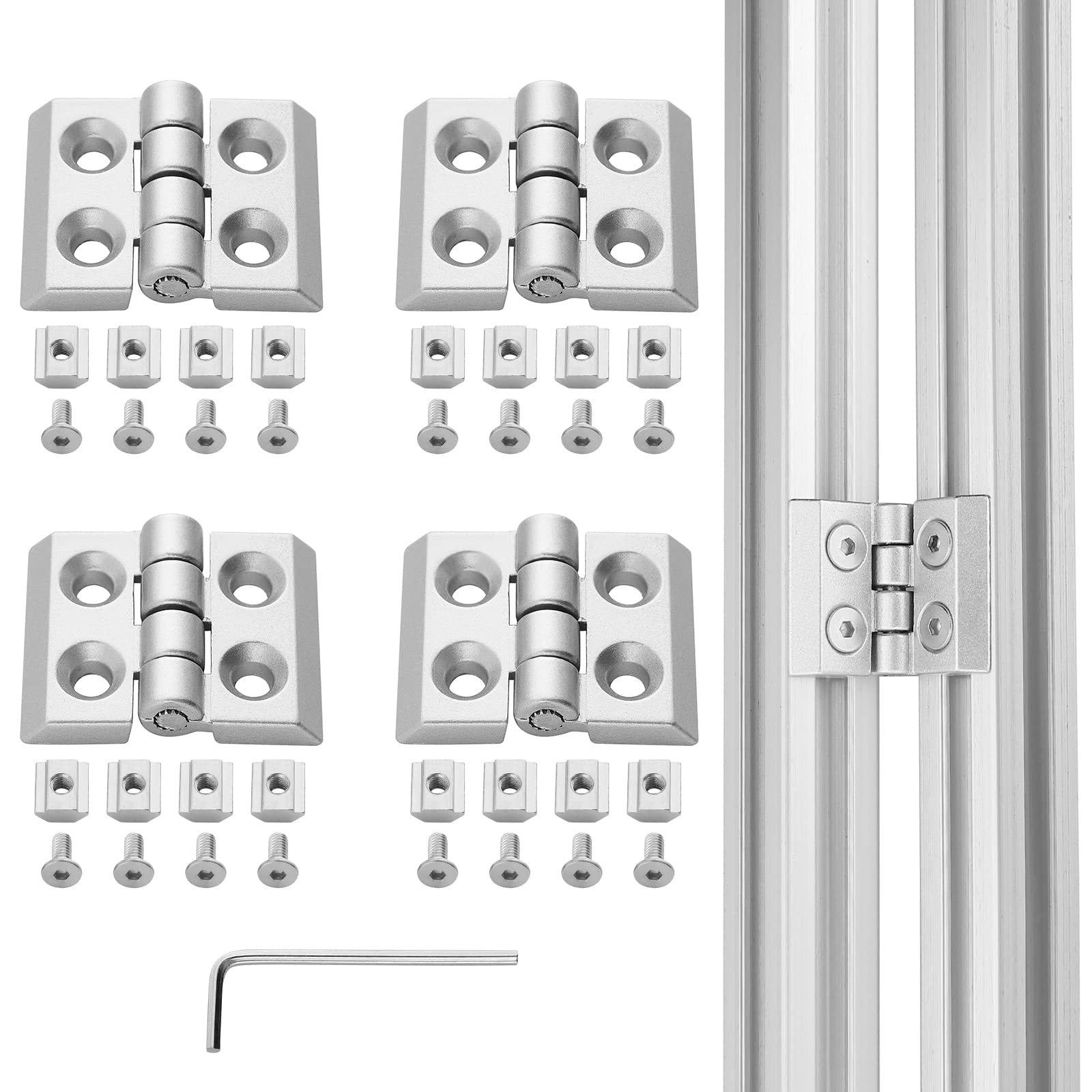 6x Klappscharniere Zinklegierung - Verchromt Mit Unterlegscheiben Für Türen & Möbel