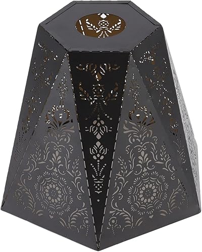 Miniatura 9 de Pantalla moderna escandinava E27 E26 hierro forjado hexagonal tallado lámpara cubierta dormitorio decoración de cabecera