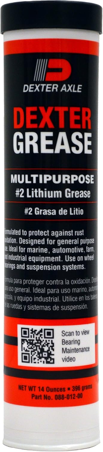Dexter 088-012-10 Multipurpose #2 Lithium Grease (14 oz.), 10 Pack