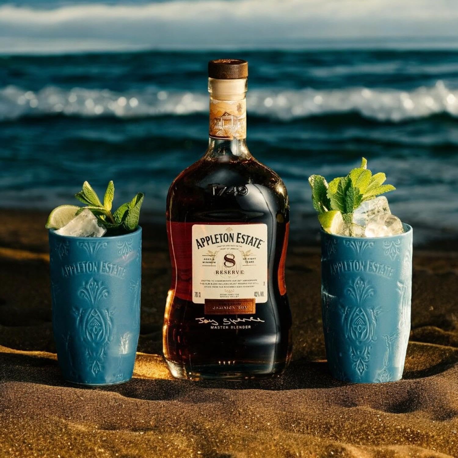 Appleton Estate 8 Year Old Rum Mai Tai Tiki Cup & Jigger Gift Set