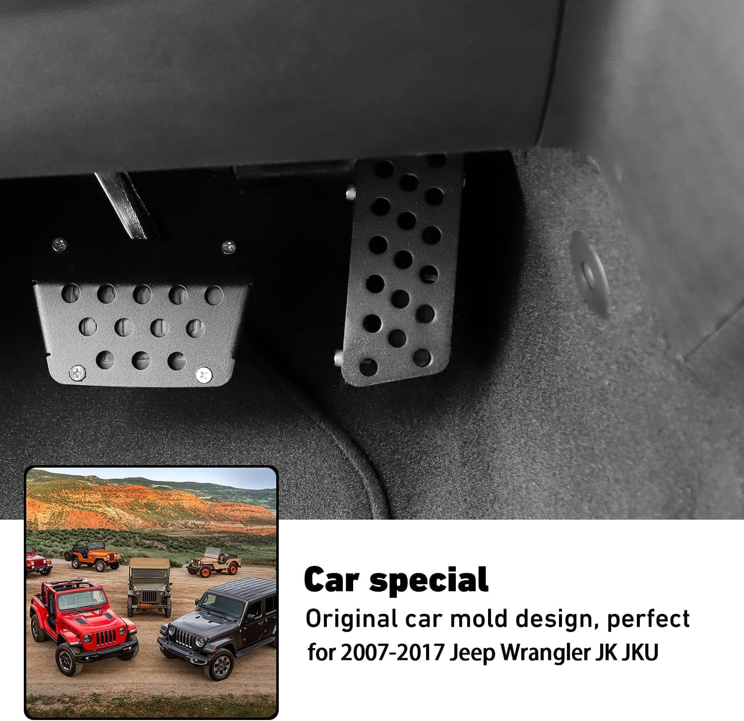 Extendeur de Levage de pédale d'accélérateur pour 2007-2017 Jeep Wrangler JK JKU, Pad d'accélérateur réglable