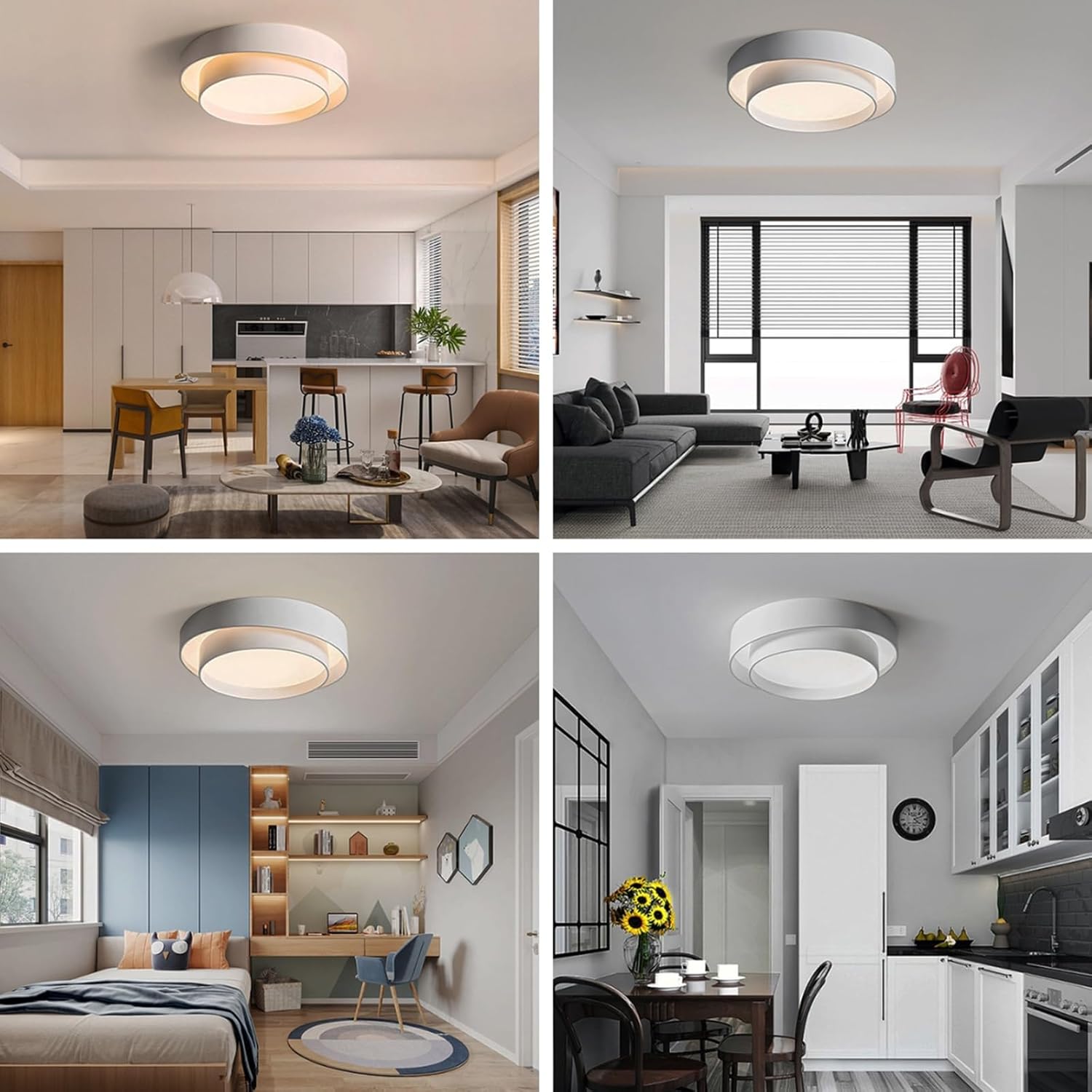 2pcs 12" Diameter Round Lampshade Diffuser 1.5mm Thick Frosted White Acrylic Lamp Cover Diffusers for Table/Floor/Ceiling/Wall Lamps