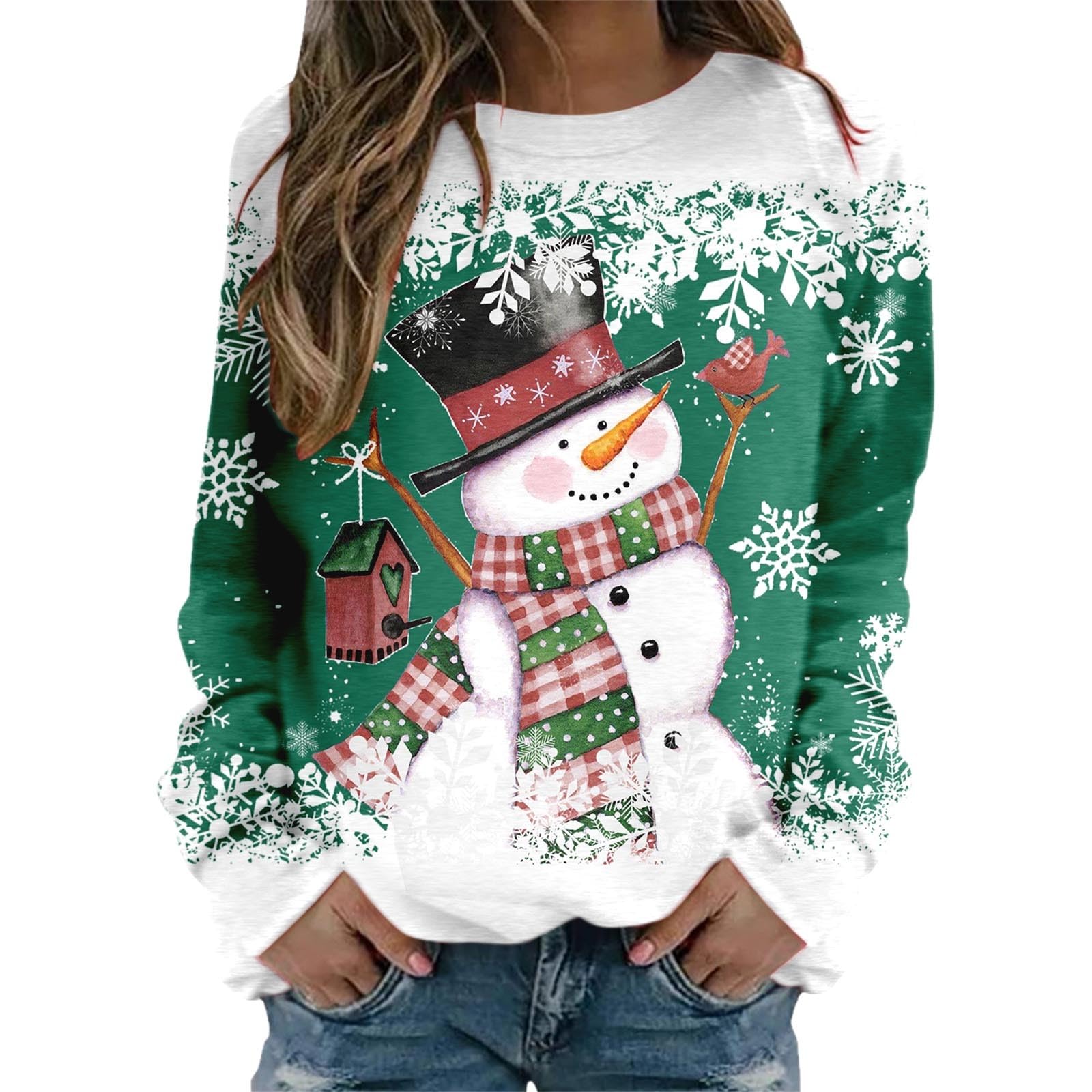 Womens Hoodie with Pants Suitable Teen Girls Long Sleeve Crewneck Sweatshirt Cute Reindeer Graphic Xmas Shirts Ladies Tops Heavy Sweat Jacket with Hood