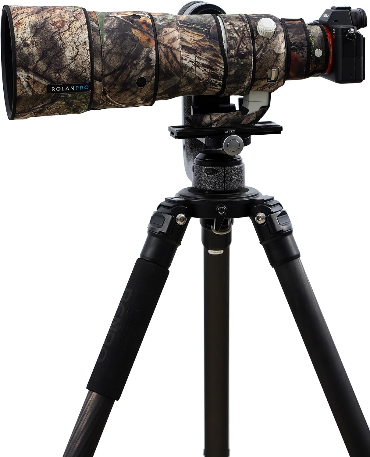 Rolanpro Lens Cover for Sony FE 100-400mm F4.5 GM OSS (SEL100400MC),Lens Protective Sleeve Case Rain Coat for Wildlife Photography, Bird Watching-#31 Jungle camo Waterproof