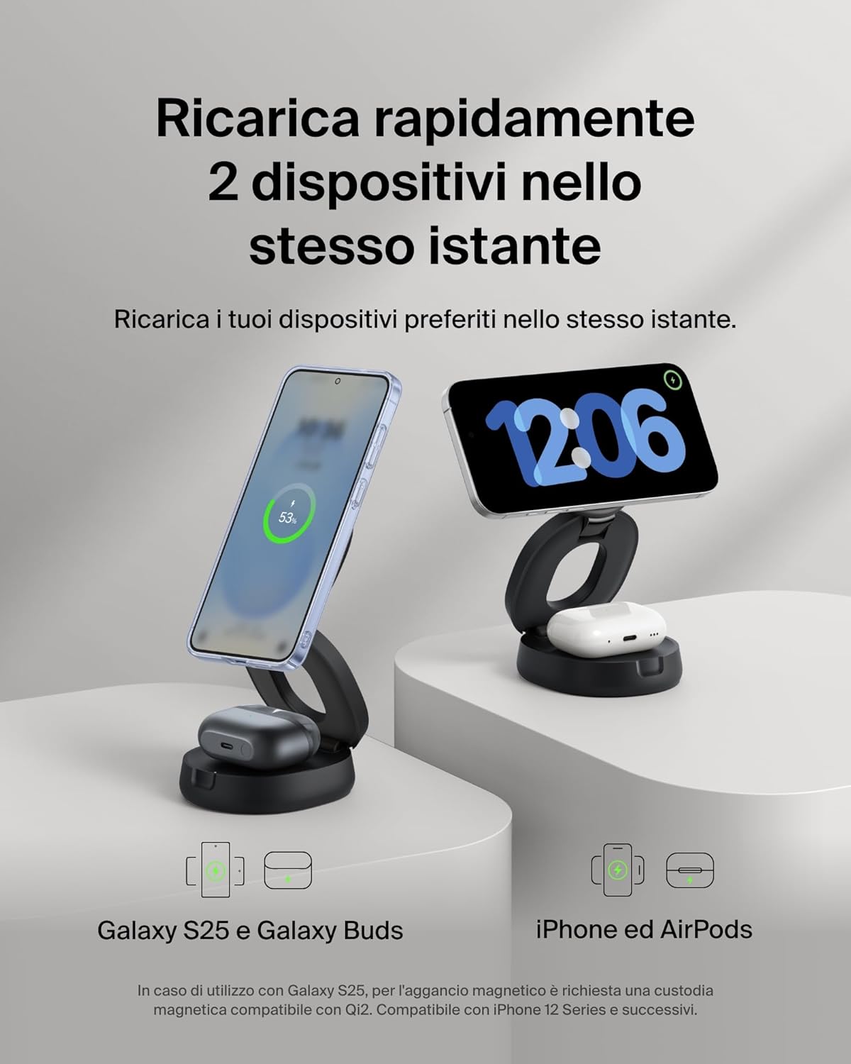 Stazione di ricarica 3 in 1 in rovere realizzata a mano per iPhone, Apple Watch, AirPods - Italia
