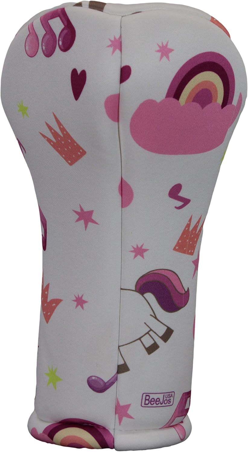 Pink Unicorns | BeeJoss Golf Club Headcover | Driver Fairway Hybrid-Sold Separately | Handmade in USA