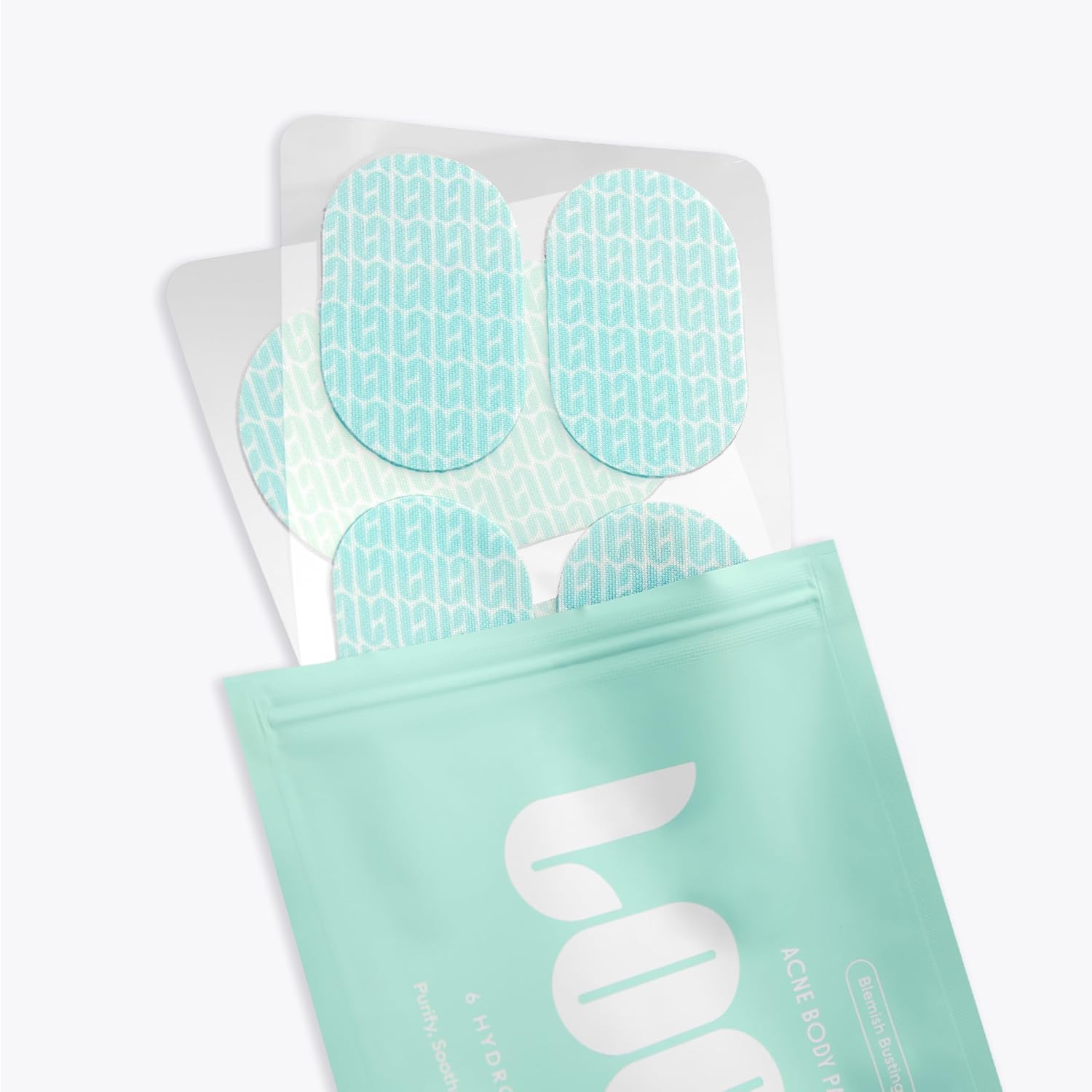 LOOPS Blemish Busting Hydrogel Body Mask - Purifying, Soothing, Calming, and Hydrating Body Blemishes - Assorted Sizes (Pack of 6)