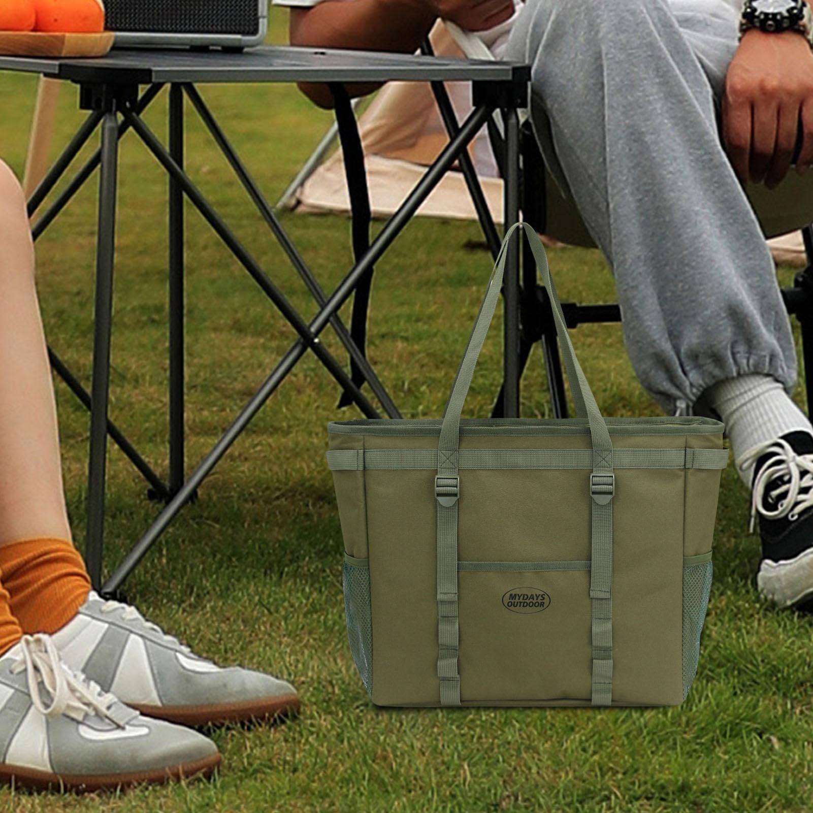 Bolsa enfriadora de hielo, bolsa térmica plegable, bolsa térmica suave | Bolsa de picnic para llevar alimentos fríos o calientes para almuerzo, playa, bebida, viajes, camping, picnic, coche