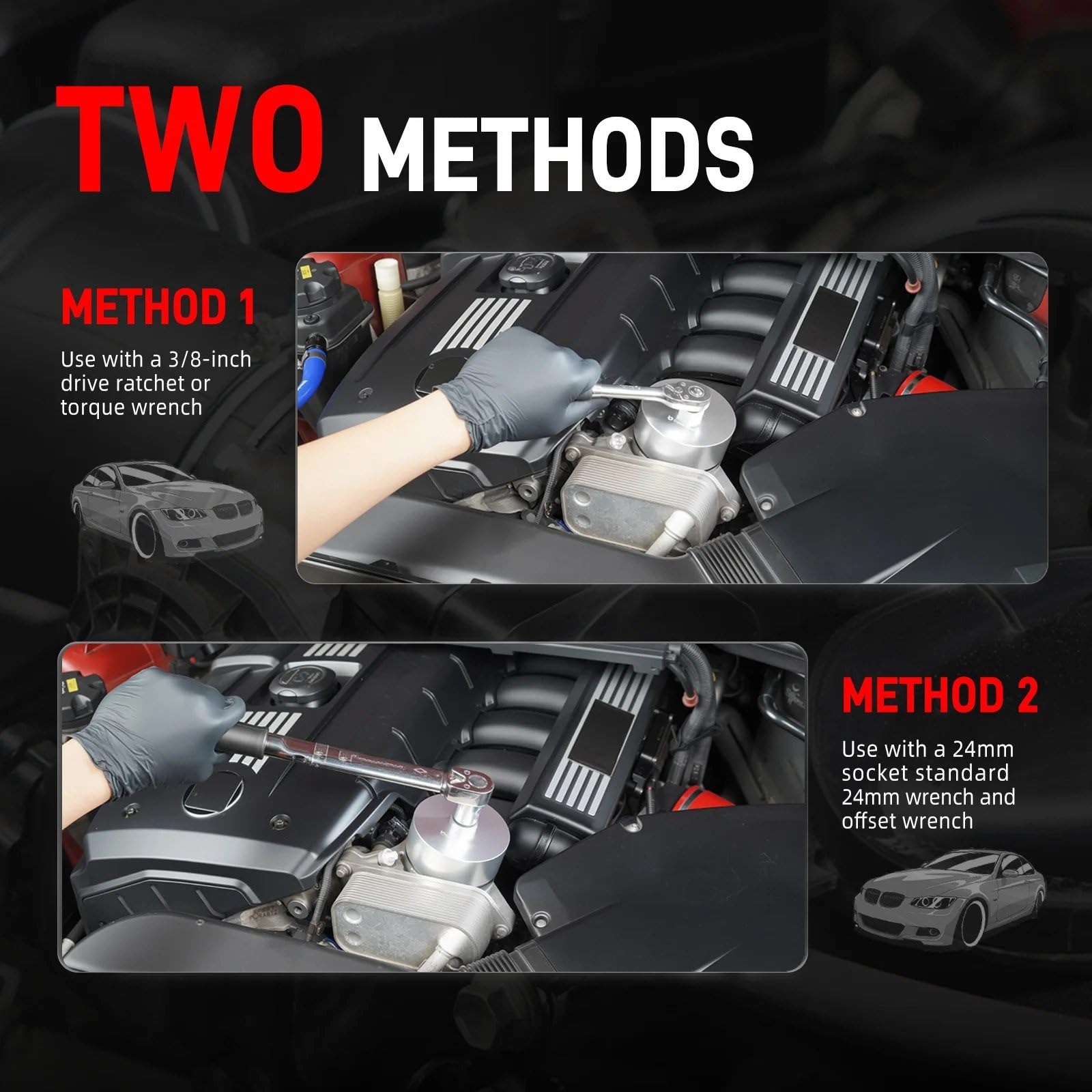 Filtr oleju silnikowego Klucz Do Filtra Oleju, Narzędzie Do Zdejmowania Obudowy Pokrywy, Silniki Pasujące Do BMW E90 E92 E60 E87 E82 F10 F20 F30 F36, X5 E70 F15 N52/N54