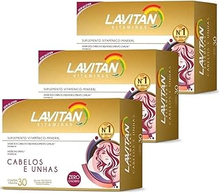 3un Lavitan Hair Cabelos E Unhas Total 90 Cápsulas