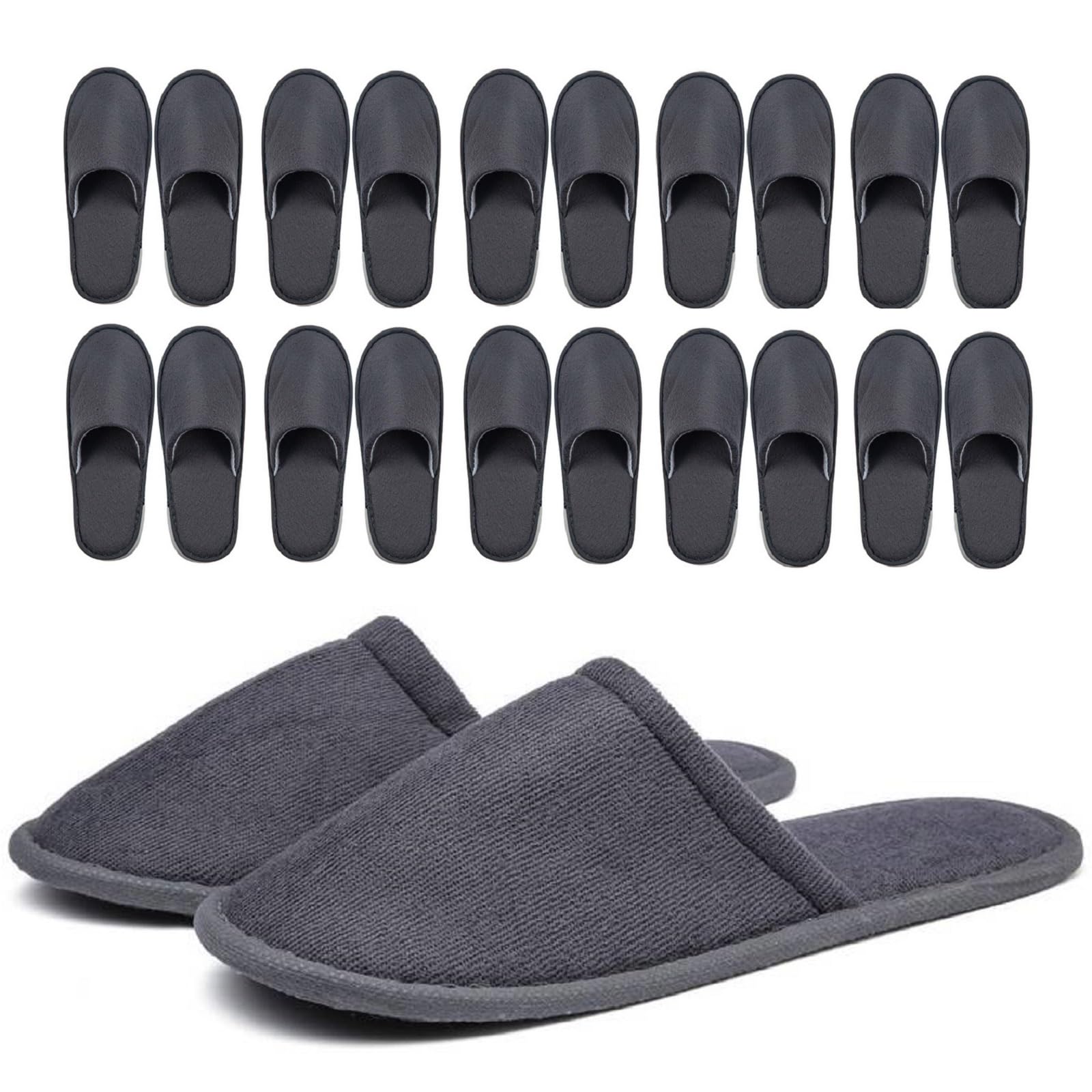 Kiuiom Ciabattine Spa Morbide,Pantofole Hotel,Ciabatte Ospiti,Pantofole in Pile Corallo Punta Chiusa Pantofole Portatili Unisex Antiscivolo per Hotel Spa Casa Viaggi