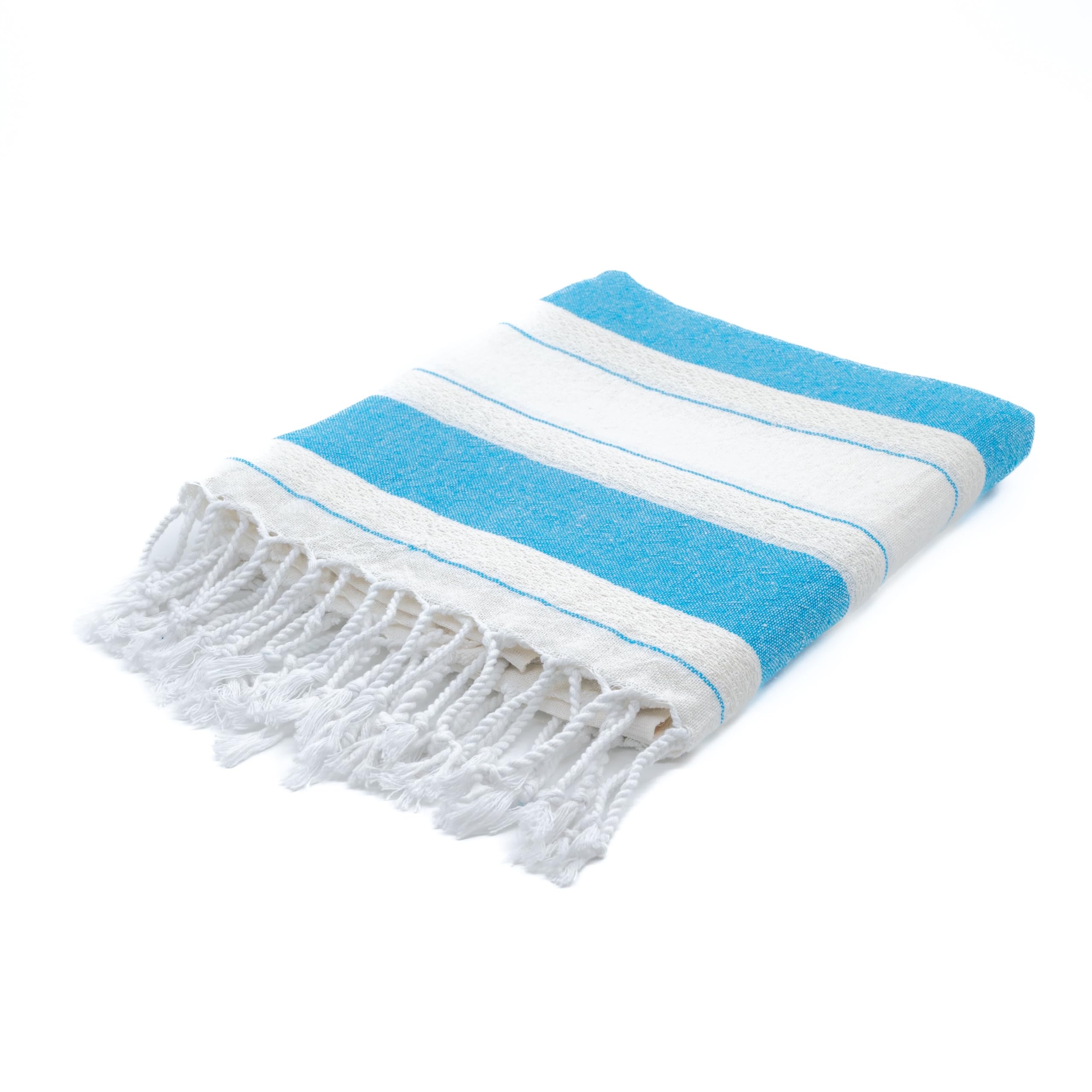 Berca Home Ephesus Turkish Beach Towel – Lightweight, Quick Dry, Sand Free – 100% Cotton Peshtemal Hammam & Bath Towel – 90x190 cm – Soft & Compact for Spa, Travel, Gym, Yoga, Camp, Picnic (Turquoise)