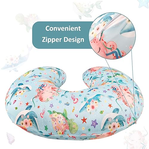 Miniatura 10 de DILIMI Nursing Pillow Cover Stretchy Removable Case for Breastfeeding Pillows, Ultra Soft Comfortable Slipcover for Baby Girl and Boy, Watercolor