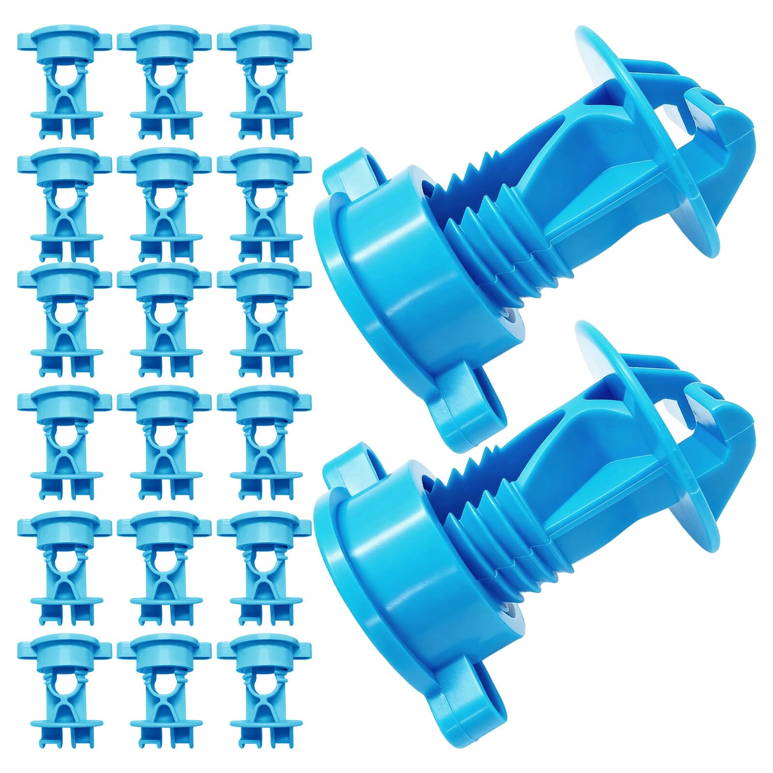 Isolateur pour clôture électrique avec clips robustes en PP de 12 mm pour animaux