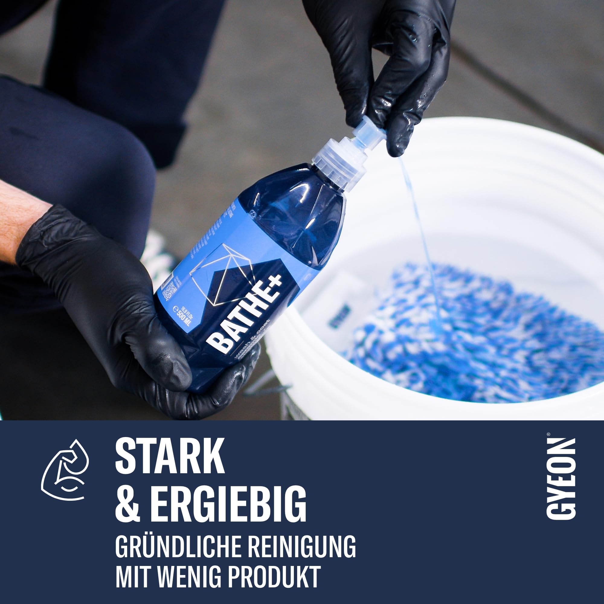 Gyeon Q²M Bathe+ - Autoshampoo mit Versiegelung - Hydrophob, selbstreinigend und sicher für alle Oberflächen (1000 ml)