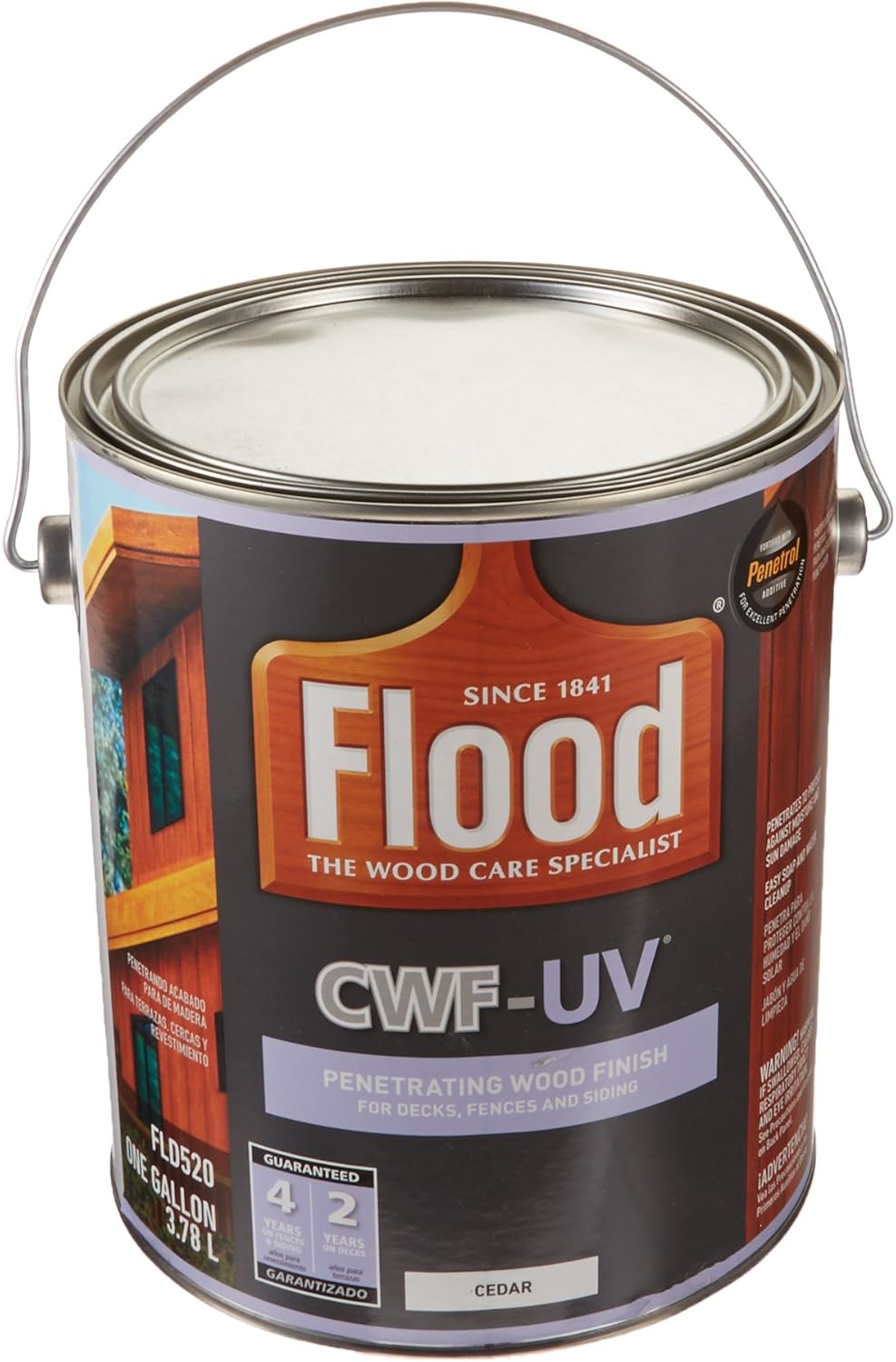 1 gal Flood FLD520 Cedar CWF-UV Exterior Clear Wood Finish
