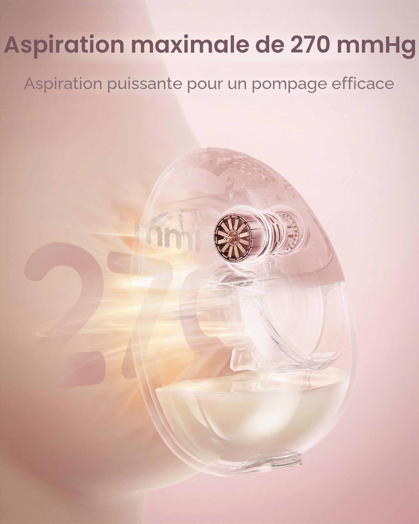 Nuliie Tire-lait H11 (1 paquet, rose clair)
