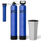 48,000 Grain Whole House Water Softener with Carbon Filter Tank - Digital Metered Control Water Softener System for 3-4 Bathrooms