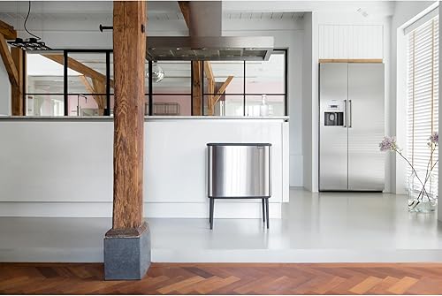 Miniatura 9 de Brabantia Bo - Cubo de basura  1 cubo interior de 9.5 galones (acero mate FPP) cubo de basura para residuosreciclaje, compartimento extraíble +