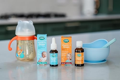 Miniatura 6 de Colief Vitamina D 3 gotas | Vitamina del sol del bebé para apoyo inmunológico | Suplemento líquido VIT D3 para bebés desde el nacimiento | Adecuado