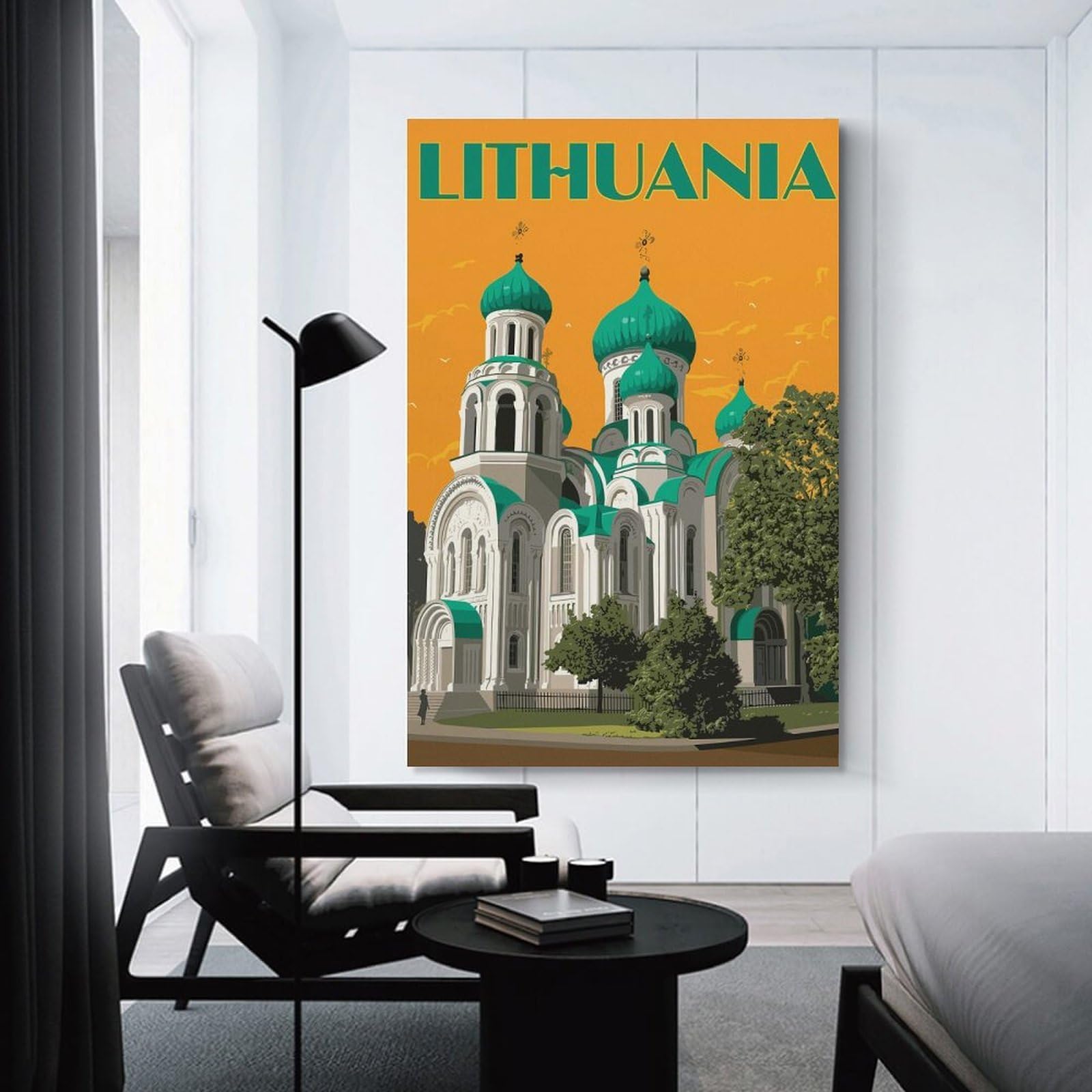 Junmoney Canvas Wall Decor Lithuania Travel, 20x30inch(50x75cm), for Lounge Decor, Bedroom Walls Or Flats, Eye Catching Artwork for Blank Walls