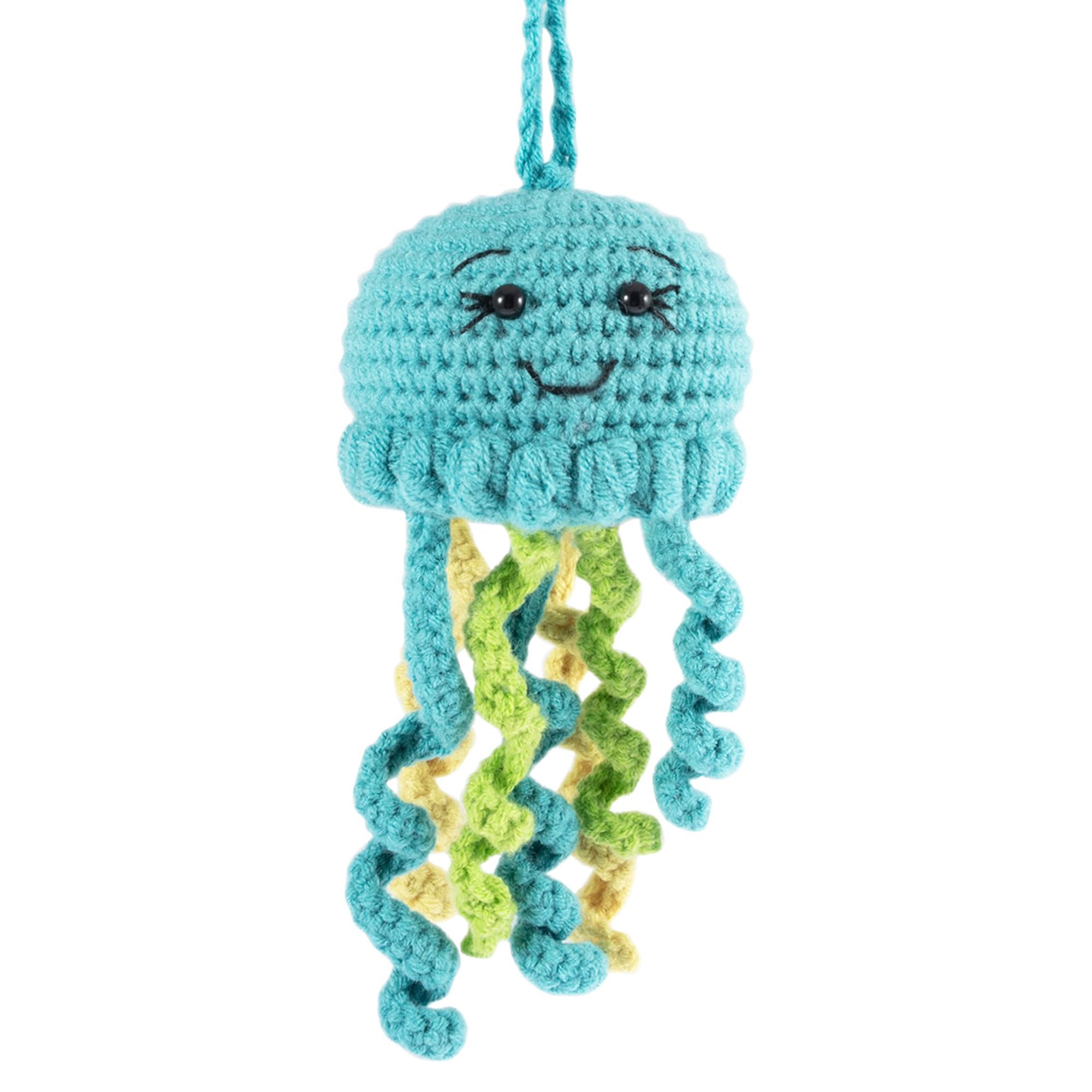 Trimits Amigurumi Crochet Jellyfish Kit (8 x 8 x 18cm) - with Yarn, Crochet Hook, Stitch Markers, Needle, Eyes, Filling and Instructions - Create This Fun Character.