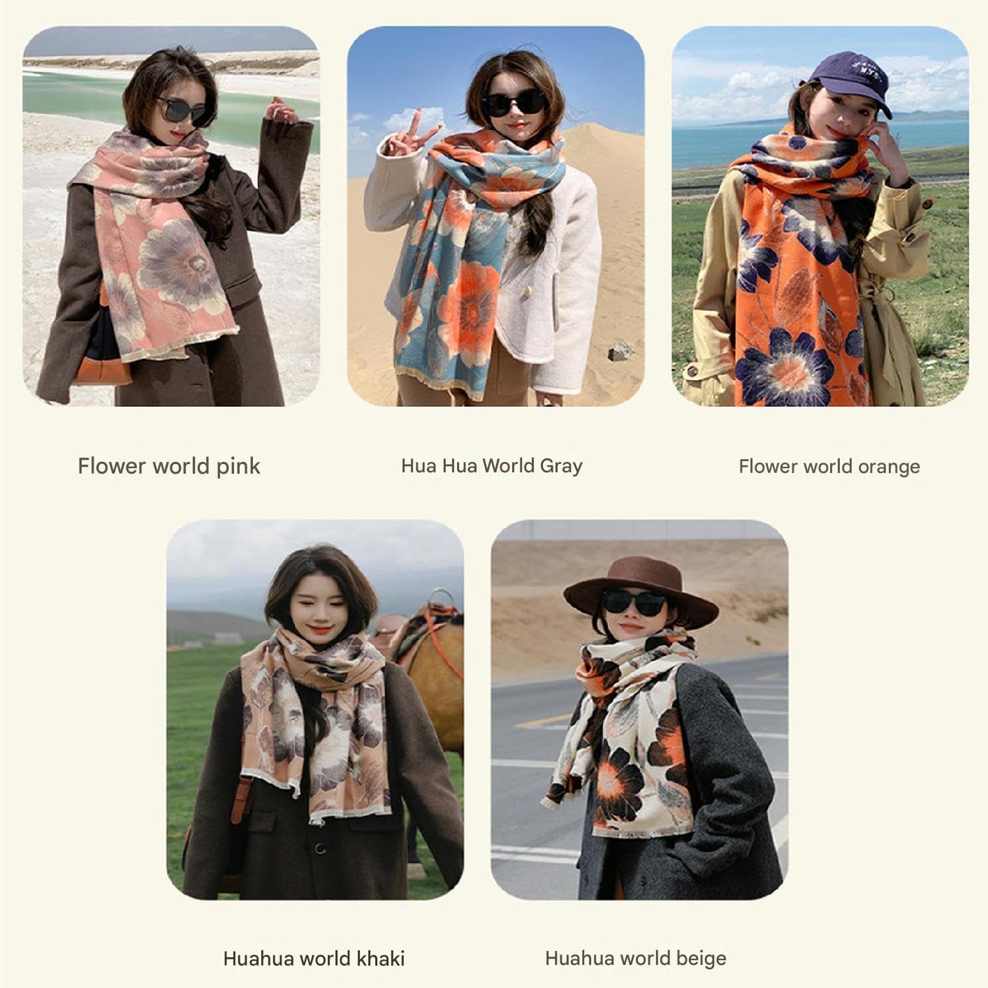 Sciarpa Donna Sciarpa Femminile Imitazione Cashmere Scarf Femmina Fashion Wear Neck Temperament Napsel Large Shawl Ladies Regalo-Rosa