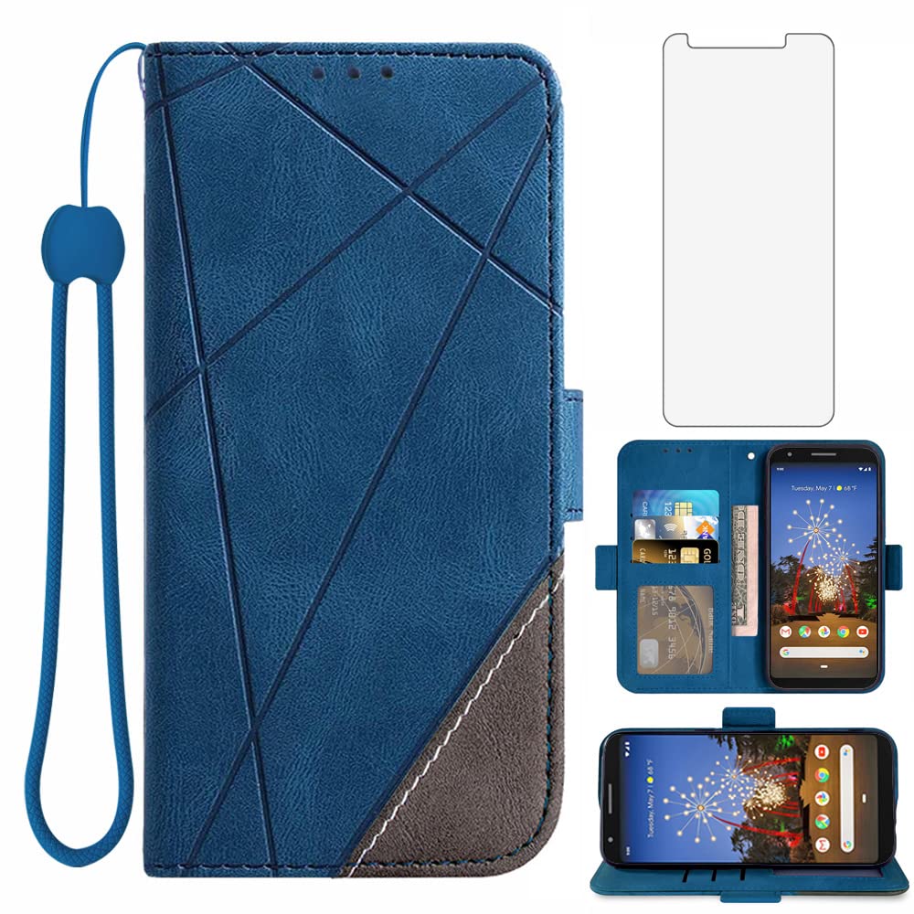 Asuwish Handyhülle Für Google Pixel 3a – Mit Kartenfach, Standfuß & Geschenken, Grau