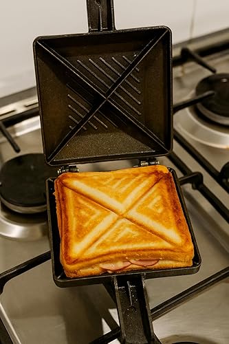 Miniatura 4 de Tostadora Sandwicherera antiadherente a gas, fabricante de panini, placas recubiertas antiadherentes, sándwiches calientes Quadra 4 Cut